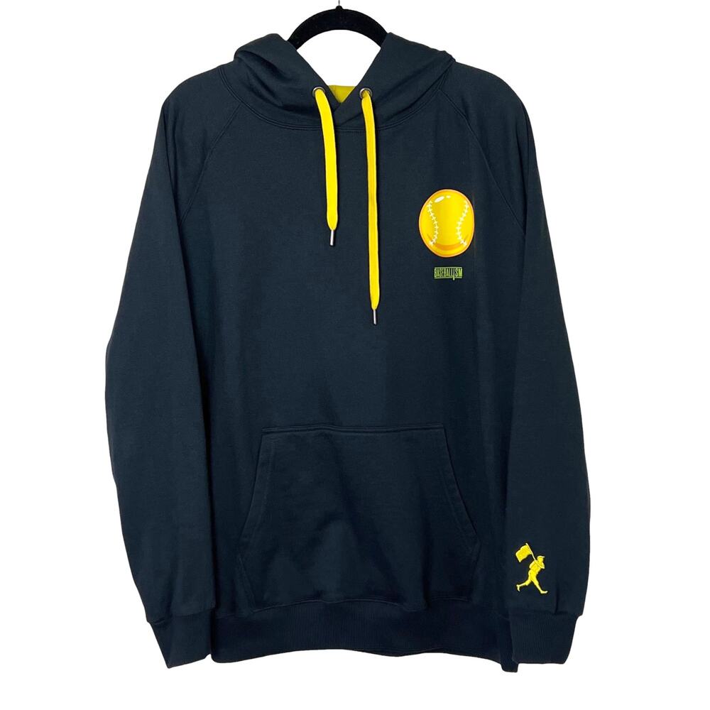 Baseballism Doubles & Bubbles Hoodie Baseball Bubble Gum Hooded Sweatshirt Black